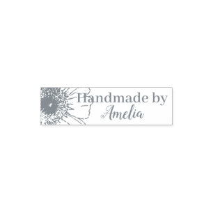 Happy Daisy Handmade by Self-inking Stamp