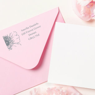 Happy Daisy Return Address  Self-inking Stamp