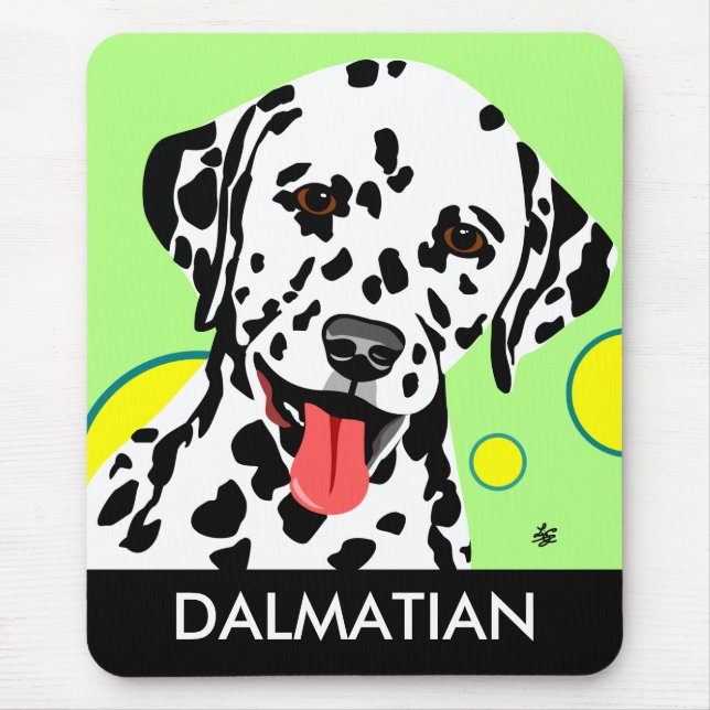 Happy Dalmatian Dog Mousepads (Front)