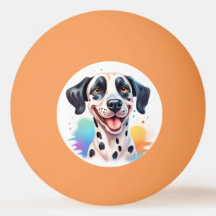 Happy Dalmatian Dog Pet Ping Pong Ball