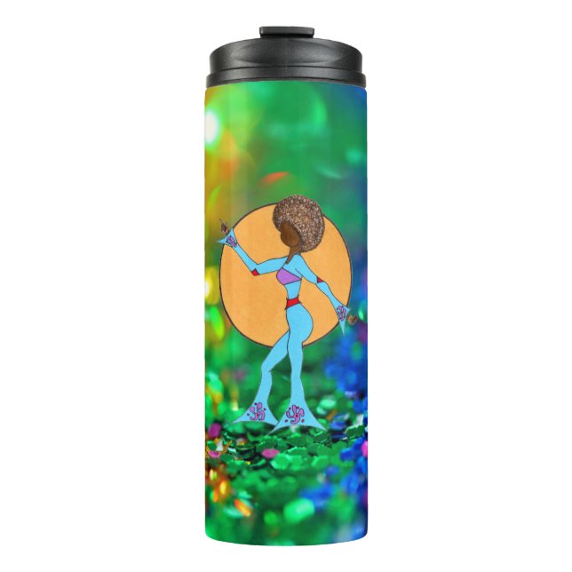 HAPPY DANCE Glitter - On the go Thermal Tumbler (Front)