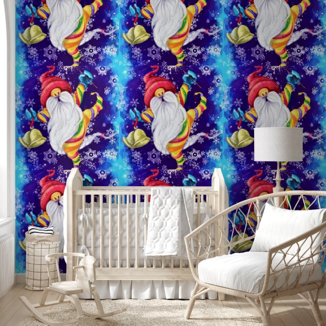 Happy Dancer Gnome with Bells Christmas Wallpaper (Kids)