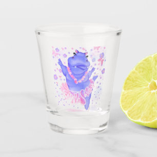 Happy Dancer Shot Glass - Prima Ballerina Hippo