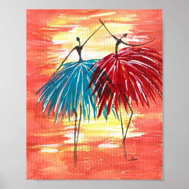 Happy Dancers 8x10 Premium Canvas Gloss Poster (Front)