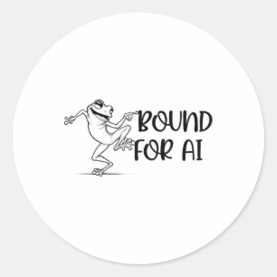 Happy Dancing Frog Ai Artificial Intelligence Deve Classic Round Sticker