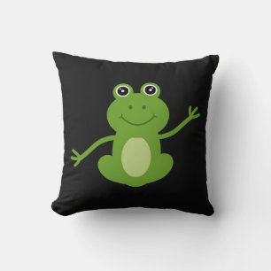 Happy dancing frog cushion
