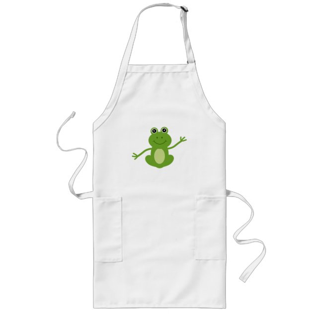 Happy dancing frog long apron (Front)