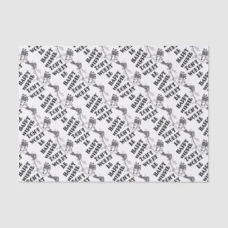 Happy Dancing Hippie (black text) Tissue Paper