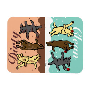 Happy Dancing Labradors Clean / Dirty Magnet