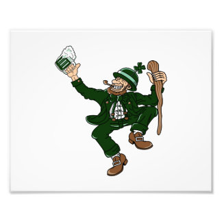 happy dancing leprecaun stick drink.png photo print