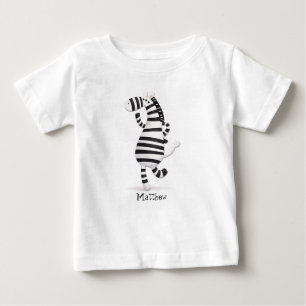 Happy Dancing Zebra Newborn Baby T-Shirt