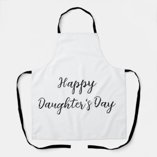 Happy daughters day si.ple minimal add name text t apron