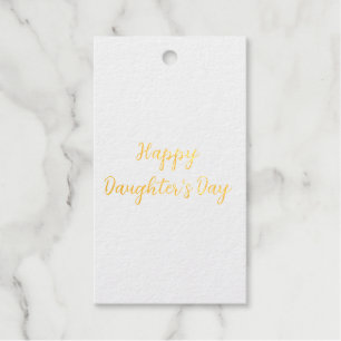 Happy daughters day si.ple minimal add name text t gift tags