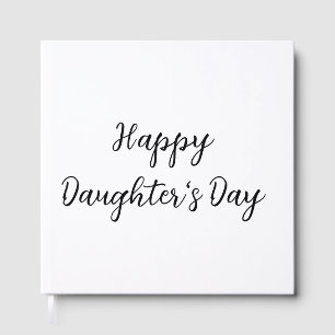 Happy daughters day si.ple minimal add name text t guest book
