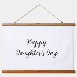Happy daughters day si.ple minimal add name text t hanging tapestry
