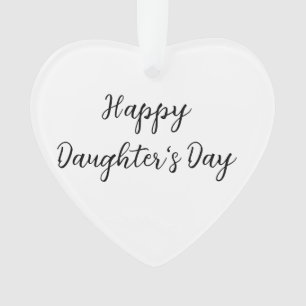 Happy daughters day si.ple minimal add name text t ornament