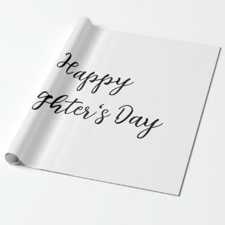 Happy daughters day si.ple minimal add name text t wrapping paper