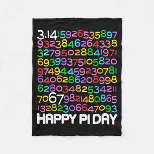 Happy day 3.14 math lover 67 math teacher kids fleece blanket