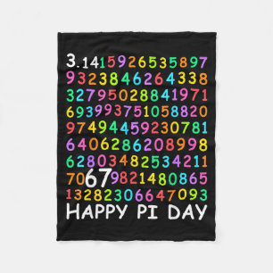 Happy day 3.14 math lover 67 math teachers kids fleece blanket