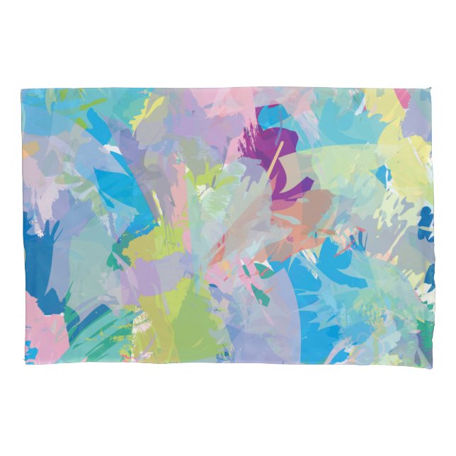 Happy Day Abstract Art Modern Contemporary Unique Pillowcase (Front)