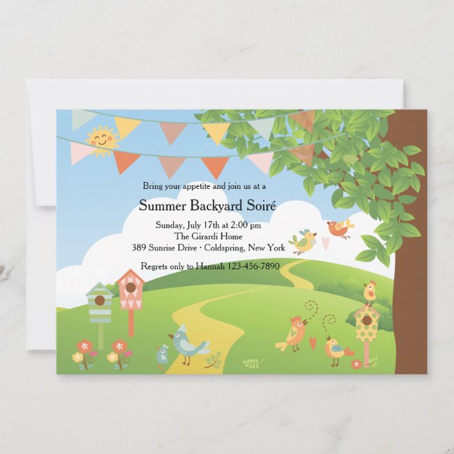 Happy Day Backyard Party Invitation (Front)
