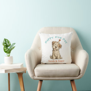Happy Day Dog Pillow – Funny Custom Pet Lover