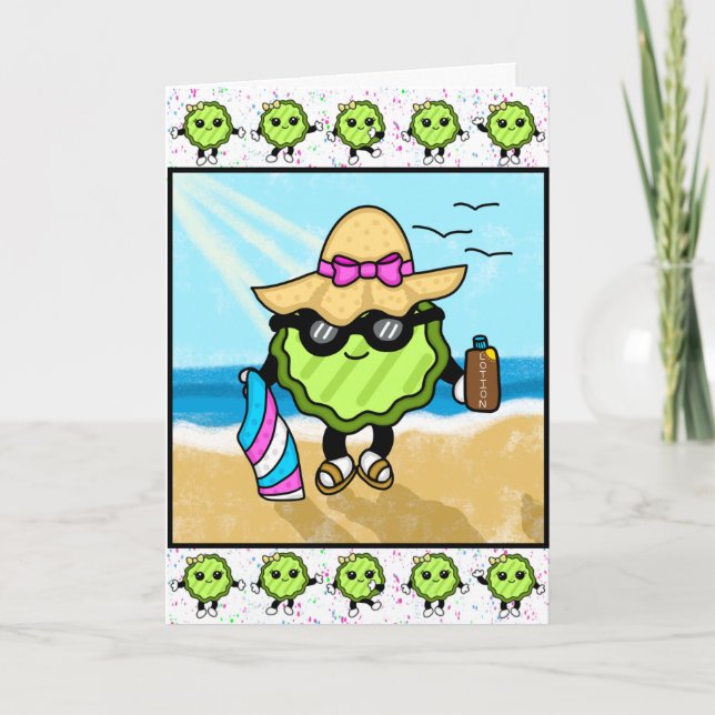 Happy Day! | Funny Beach Pickle   Card (Front)