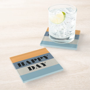 Happy Day Glass Coaster