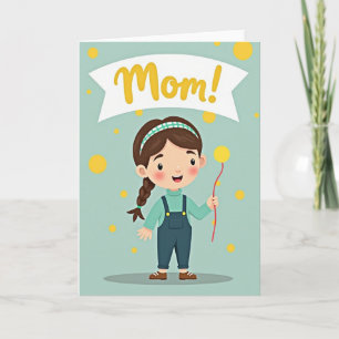 Happy Day Little Girl Card