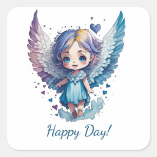 Happy Day! Square Sticker
