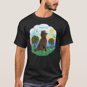 Happy Day with a Standard Poodle  Chocolate      T-Shirt