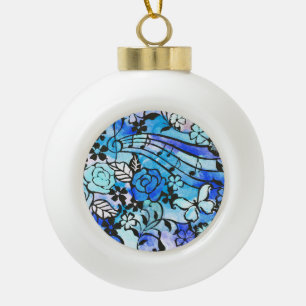 Happy Days are Here Again Ceramic Ball Christmas Ornament