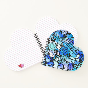 Happy Days are Here Again Heart Spiral Notebook