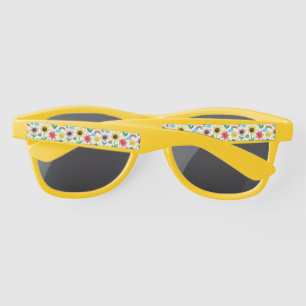 Happy Days - Cheerful Flower and Friends Pattern Sunglasses