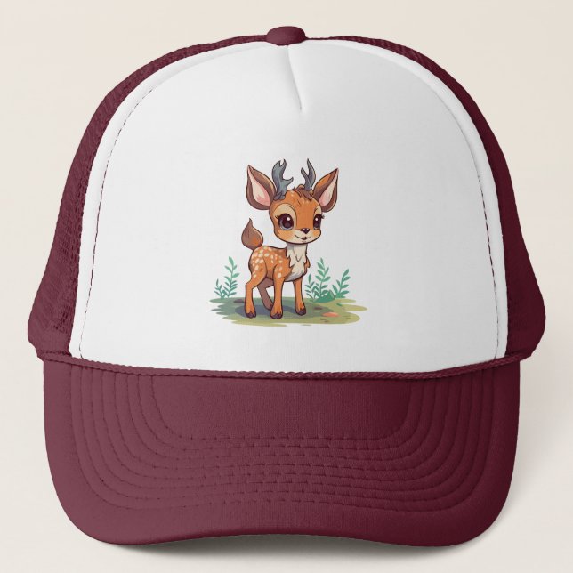 Happy Deer Trucker Hat (Front)