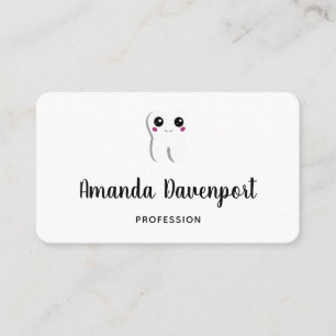 Happy Dental Tooth Smiling Cute Business Card