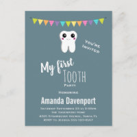 Happy Dental Tooth Smiling My First Tooth Party