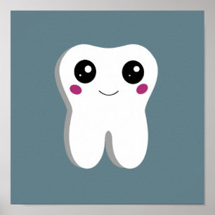 Happy Dental Tooth Smiling Poster
