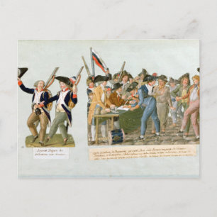 Happy Departure of the Army Volunteers Postcard