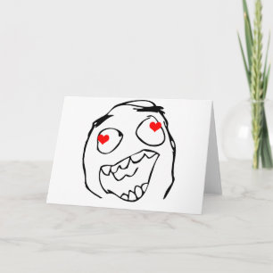 Happy derp Valentine in love - meme Holiday Card