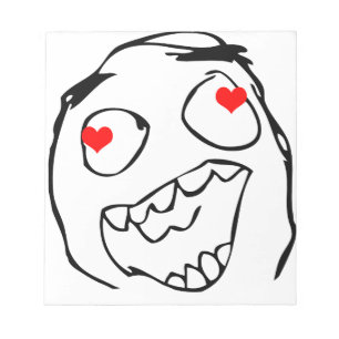 Happy derp Valentine in love - meme Notepad