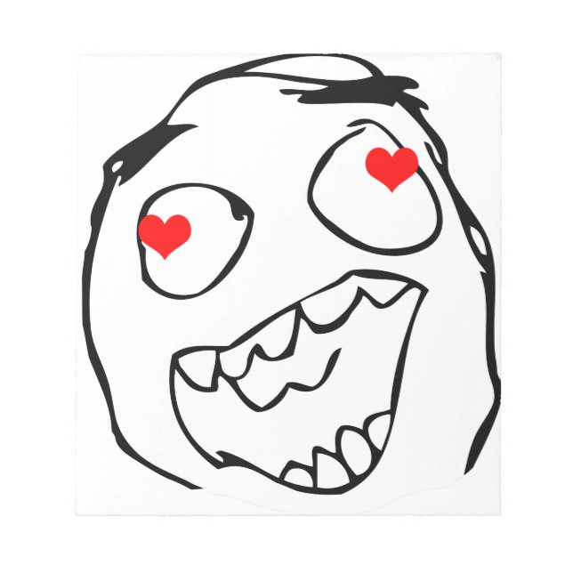 Happy derp Valentine in love - meme Notepad (Front)