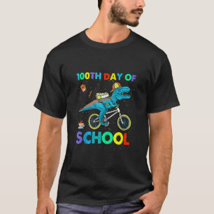 Happy Dinosaur 100th Day of School Kids Boy Teache T-Shirt