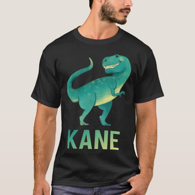 Happy Dinosaur - Kane Name T-Shirt (Front)