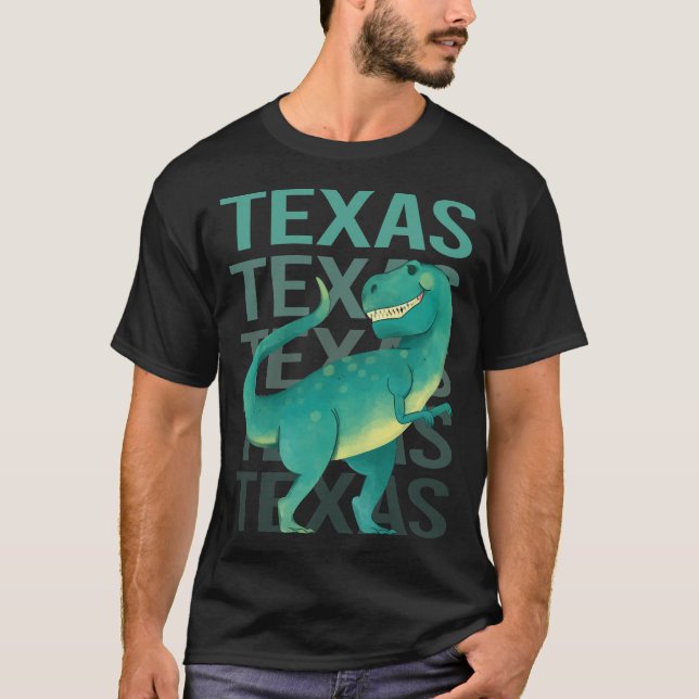 Happy Dinosaur Texas T-Shirt (Front)