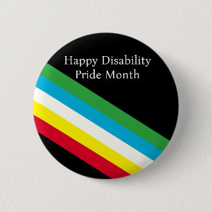 Happy Disability Pride Month 6 Cm Round Badge