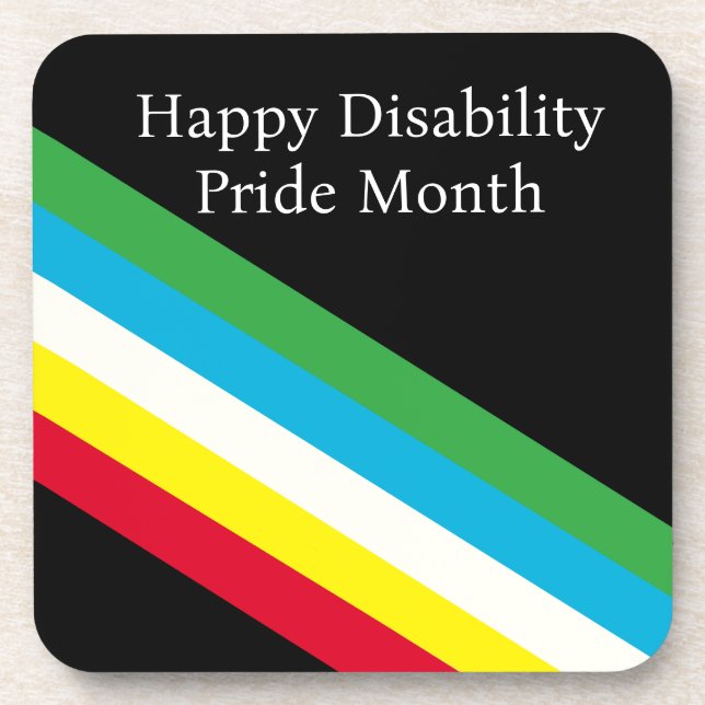 Happy Disability Pride Month Coaster (Front)