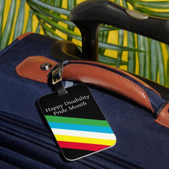 Happy Disability Pride Month Luggage Tag (Front Insitu 1)