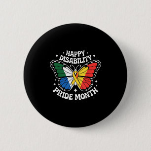 Happy Disabled Pride Month Awareness Disability Pr 6 Cm Round Badge