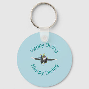 Happy diving key ring